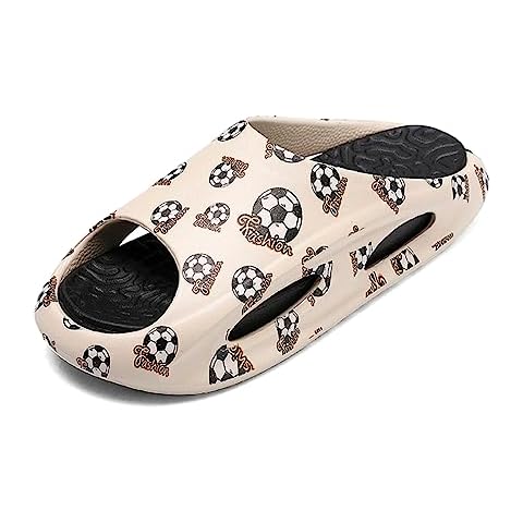 RUNSOON Unisex Slide Sandals Recovery Slides Could Slippers for Men Women Adult Couple Outdoor Indoor, Beige EU38 Cover