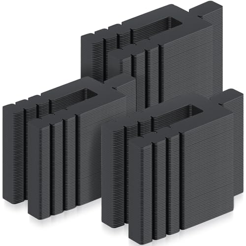 Image of 2500 Pcs 1 /16 inch x 3-1 /2 inch Stack Shims Bulk Stackable Black Shims for Windows & Doors
