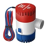 1100GPH Bilge Pump 12V,Submersible Boat Bilge Pump 1-1/8' Outlet Boat Marine Plumbing Electric for Boats and Marine Applications