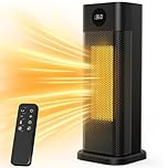 Minthouz Electric Heater, 2000W PTC Ceramic Heater, 3 Mode Space Heater with Thermostat, Remote Control, LED Digital Display, 12H Timer, Overheat & Tip Over Protection for Home, Bedroom, Office