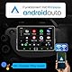 Android Autoradio 1Din Wireless CarPlay Wireless Android Auto Radio mit Bildschirm 7 Zoll 4G+64G Car Play Touch Display mit Bluetooth FM/AM RDS WiFi GPS Navi SWC EQ 1 Din