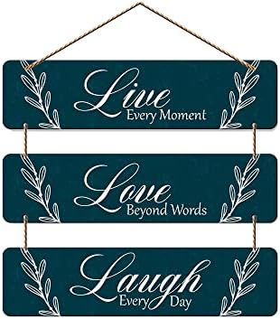 Artvibes Live Love Laugh Wooden Hanger for Home Decor | Office | Living Room |
