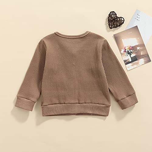 Toddler Girls Knit Cardigan Long Sleeve Lapel Button Down Knitted Sweater Coat Kids Autumn Jacket Outerwear3