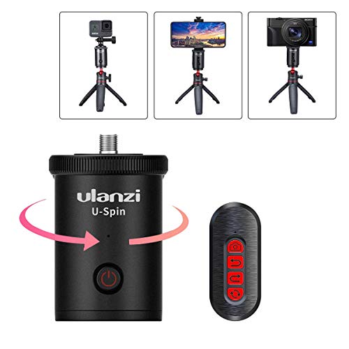 Camera Ball Head 360 Rotation Powered Driven, ULANZI U-Spin Smartphone Tripod Mount Adapter