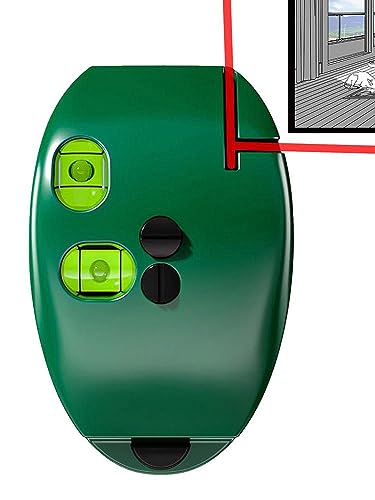 Eteslot Báscula láser 90 Grados, Nivel láser, Nivel láser línea Cruzada autonivelante vercon líneas horizontales y Verticales, Forma ratón portátil Ver