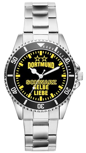 KIESENBERG Damenuhr Dortmund Geschenk Artikel Idee Fan Armbanduhr Ø 33 mm Metallarmband Uhr D-6034