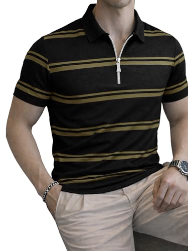 Image of Noble Monk Men's Regular Fit Polo Neck T-Shirt | Half Sleeve