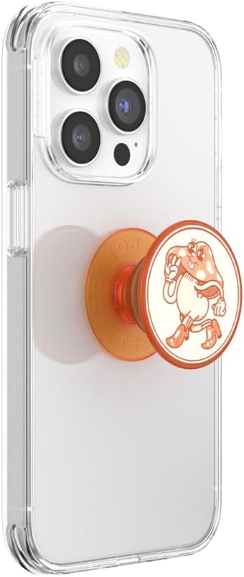 PopSockets Adhesive Phone Grip, Holder, Phone Stand, Orange - Mushie Groove