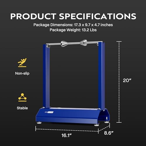 VIVOHOME Motorcycle Bike Wheel Balancer, Rim Tire Alignment Balancing Tools for Most Motorcycles and Sport Dirt Bikes with Adjustable Centering Cones, Blue