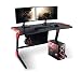 Produktbild ELITE Gaming-Tisch Rocksolid - Gaming Tisch- LED-Beleuchtung - Rückwand-Sichtschutz - Headsethalterung - Schreibtisch (Schwarz/Rot)