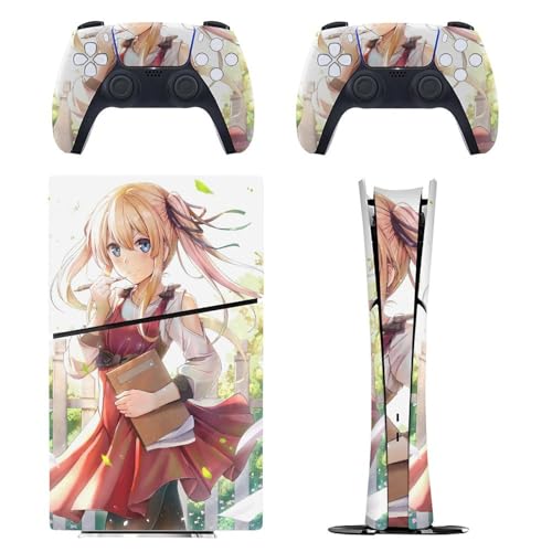 PS5 Slim �p �X�L���V�[�� �����L�����N�^�[�� �Ⴆ�Ȃ��ޏ��̈�Ă��� �V���E�X�y���T�[�E�p���X �{�̂ƃQ�[���R���g���[���[��p�X�e�b�J�[ �y�����݌v �f�W�^���E�G�f�B�V������p�z ���^�X�L�� �{�̕ی� �X���� �A�N�Z�T���[ �w��/��/����/�ق�