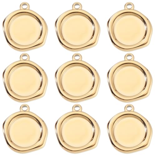 CIONDOLO IN ACCIAIO INOSSIDABILE PLACCATO ORO 18K E 304:il vassoio del ciondolo dorato è realizzato in acciaio inossidabile placcato oro 18k e 304, che non è facile da arrugginire e sbiadire, e dura quanto nuovo, adatto per l'usura a lungo termine