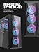 darkFlash DK352 Plus ATX Mid-Tower PC Gaming Case, High Airflow, 4× ARGB PWM Fans Included,Tempered Glass Front and Side Panel, Supports RTX 5080 up to 340mm, 360mm Front Radiator Support, Black