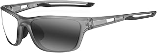 APZAZA Multifocal Progressive Men Women Outdoor Sports Cycling Running Sunglass UV400 Transition Photochromic Reading Glass (Transparent Gray, 2.5, multiplier_x)