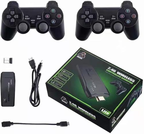 Consolas, Video Games Blackbox Consola de Juegos Retro HDMI 64G con Doble Control Inalámbrico 2.4G, Game Stick TV Consola de Juegos Incorporada 20000, Salida HDMI 4K, Mini Consola...