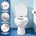 Plexon Soft Cushioned Toilet Seat, Round White, Slow-Close Lid and Seat, Quick-Release Hinges, Easy To Clean and Change, No Tools Required, Stain-Resistant, Durable Vinyl with Wood Core