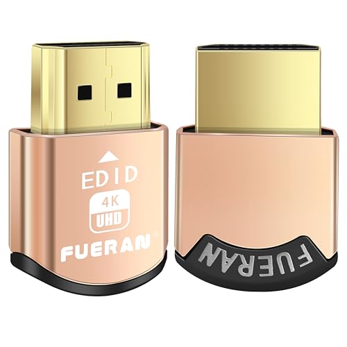 FUERAN 2K 4K 8K HDMI Dummy Plug-Virtual Monitor Display Emulator Headless Adapter 3840x2160@60Hz 1080@120HDR DVI EDID Emulator (4K-2P(1080@120hz-3840x2160@60hz))