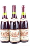  lot de 3 bouteilles chassagne-montrachet domaine des hautes-cornières rouge 1988 - bourgogne