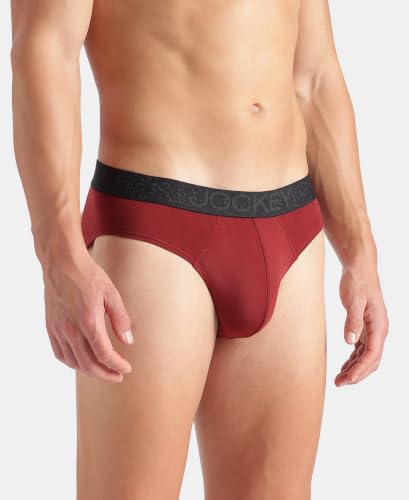 Image of Jockey US07 Men Super Combed Cotton Elastane Stretch Solid Brief