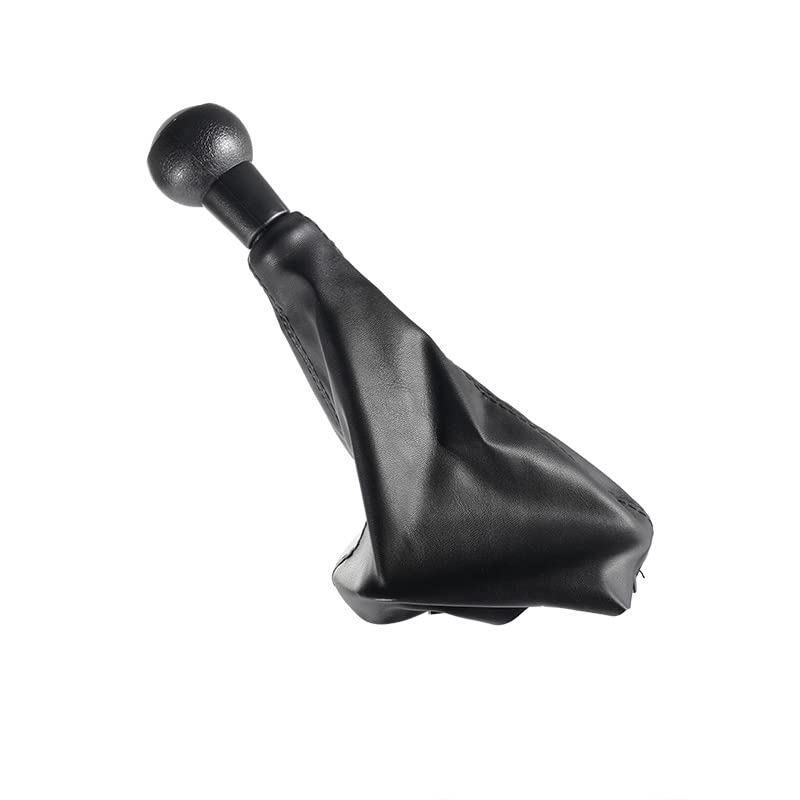 Pommeau De Levier De Vitesse 5 Vitesses Pour Peugeot 207 307 308 - Cuir Synthétique + Soufflet - Noir - 6