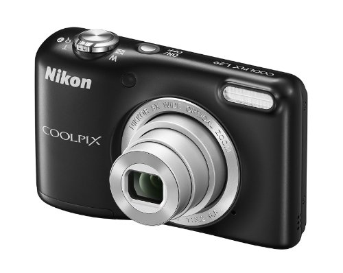 Image of Nikon Coolpix L29 16.1 MP Point and Shoot Camera (Black) with 5x Optical Zoom, Memory Card and Camera Case