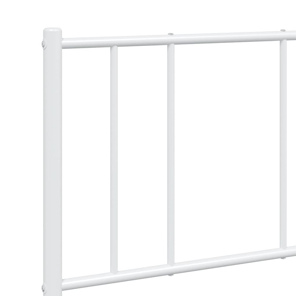 vidaXL Estructura Cama sin colchón con cabecero Metal Blanco 150x200cm