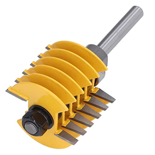 Naroote Tête de Coupe Précise à 2 Dents Réglable pour le Travail du Bois, Tige de 8 Mm, Tête de Coupe de 46 Mm pour Différentes épaisseurs de Planches, Matériau en Acier au Carbone