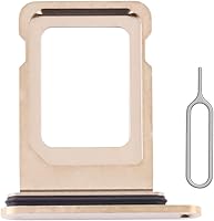 Vista 1 de Bandeja de repuesto para tarjeta SIM para iPhone 12 Pro y iPhone 12 Pro Max (dorado) con anillo de goma impermeable y pasador de expulsión
