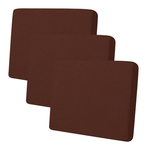Image of Easy-Going Stretch Individual Oversized Couch Cushion Cover Sofa Seat Furniture Protector Sofa slipcover Soft Flexibility with Elastic Bottom(3 Cushion XL Sofa, Coffee)