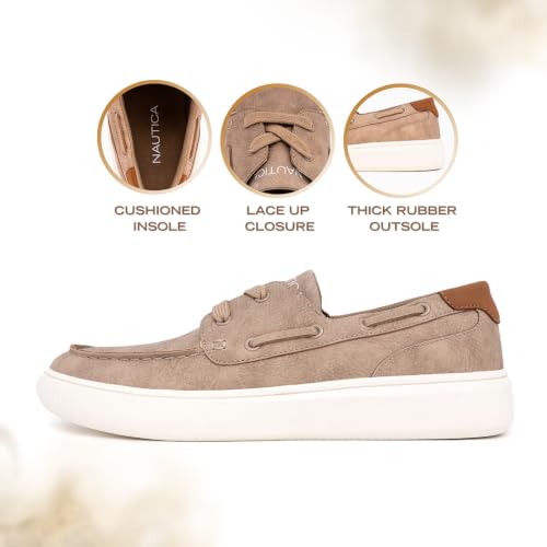Image of NAUTICA Men's Lace-Up Boat Shoe Casual Loafers Comfort Sneaker - Walking Moccasin