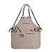HLDUYIN Professionnel Tablier en Toile Vintage Multi-Usage Réglable avec Multiple Poches Qualité Premium Robuste Tablier Artisanal De Travail De Café Bricolage,A