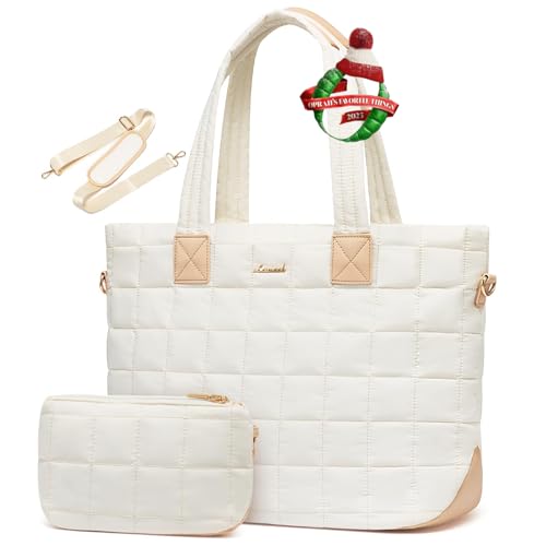 LOVEVOOK Puffer Tote Bag for Women, Fits 15.6 Inch...