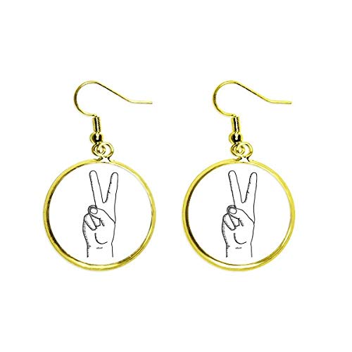 Pendientes de Victoria estilo dibujo para oficina y eventos de noche