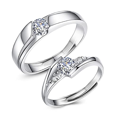 Bague Réglable Argent Véritable et Moissanite, l'Éclat d'un Grand Mariage