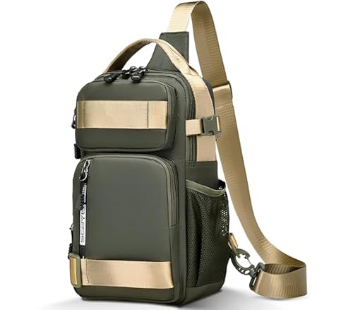 Image of Backpack for Men & Women- Crossbody Sling Bag for Travel, Cycling & Hiking | Waterproof Shoulder Bag with Compartment and Zipper Pockets