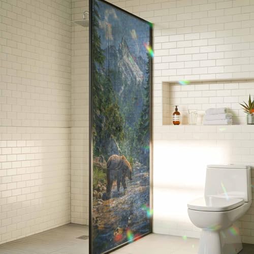 Película decorativa para ventana vinilo estático 17.7x39.3in miniatura 4