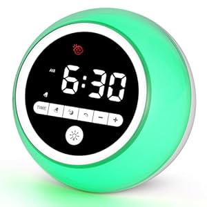 Kids Alarm Clock, Ok to Wake Clock with Night Lights, Nap Timer, Sleep Training Clock for Toddlers, Child