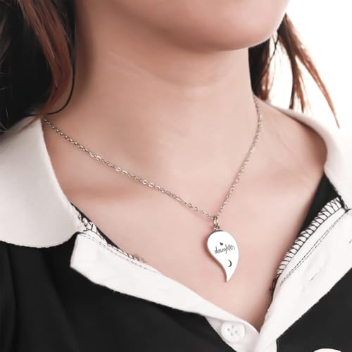 Image of Yonhon Mother Daughter Necklace Set for 4, Mom Daughter Matching Necklace for 4