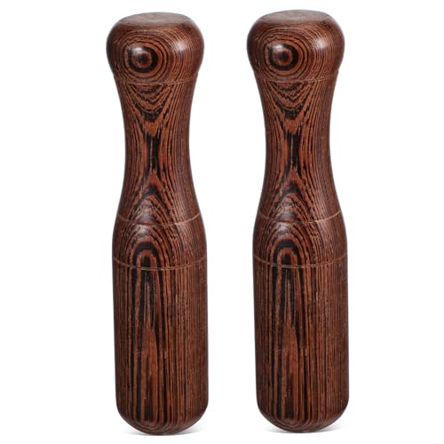 STOBAZA Holzstößel aus Hartholz 2 Stück Manuelle Lebensmittelzerkleinerer Ergonomischer Küchenstößel für Gewürze und Medizin Langlebiger Küchenhelfer mit Polierter Oberfläche