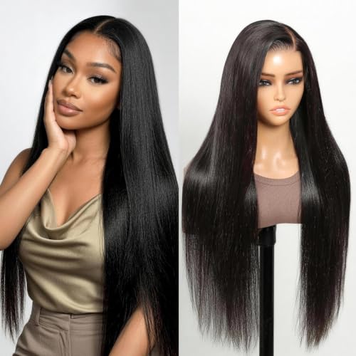 SUPERLOOK Straight Wigs Human Hair 6X5 Glueless Wig HD Lace Closure 22inch