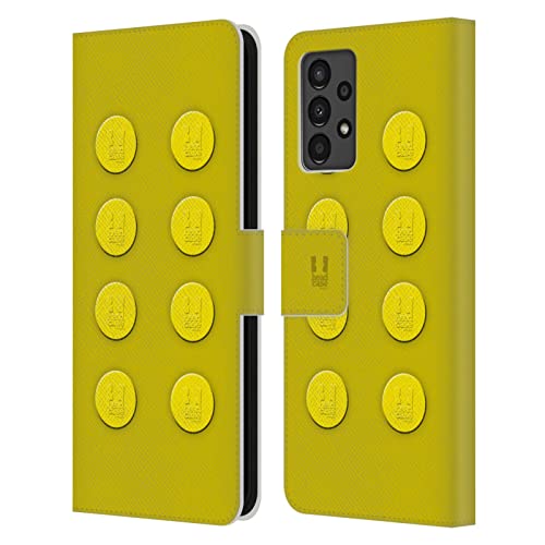 Étui en cuir jaune Blocs de Construction Samsung A13 idéal pour votre quotidien actif