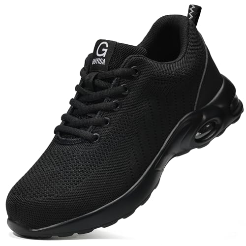 GLANOUDUN Steel Toe Protective Work Shoes for Men – Lightweight Safety Work Shoes with Kevlar Midsole, Comfortable Work Footwear for Construction & Industrial