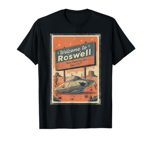 Roswell UFO Retro Tourism Souvenir Flying Saucer Crash Alien T-Shirt
