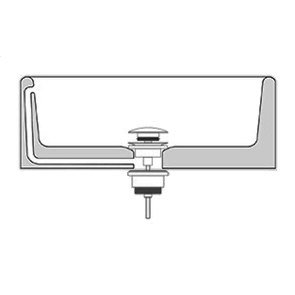Kibath L480671 Bonde Clic Clac Universelle Or Rose Bonde Push-up de Lavabo Bidet Écrou 1 1/4 Fabriqué en Laiton