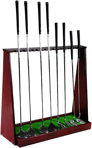 ZARUX Golf Club Display Stand Wooden, Golf Club Rack Organiser, Large Golf Club 18 Putter Holder Storage Rack for The Green/Garage/Outdoor/Indoor