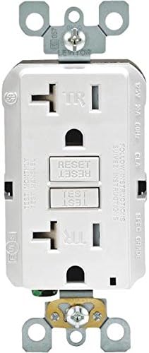 LEVITON SLIM GFCI SELF-TEST T/R 20A WH