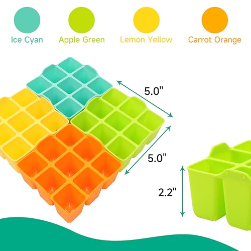 Kiicii Silicone Seed Starter Tray - 16-Pack Seedling Starter Trays with Flexible Pop-Out Cells for Seed Starting, Indoor Gardening Reusable Plant Germination Trays, BPA-Free & Dishwasher Safe - Image 2