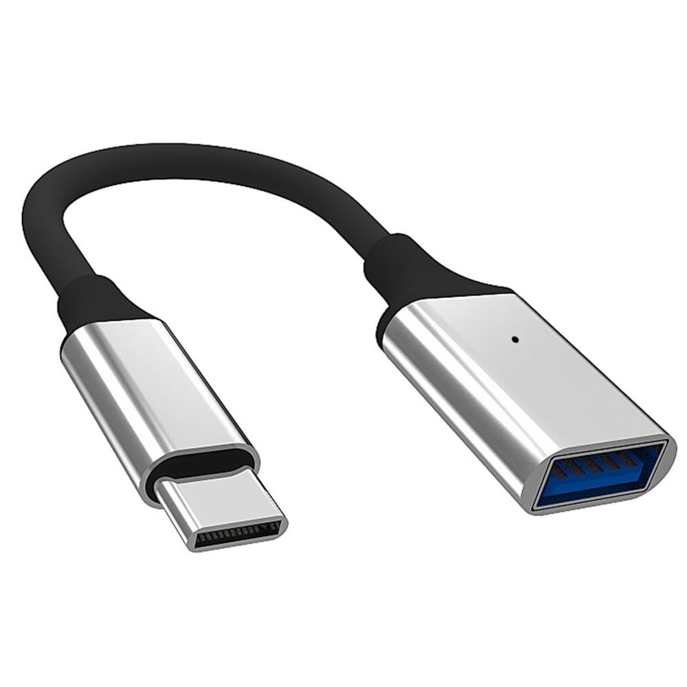 Type-C to USB 3.0 OTG Adapter, USB Converter for Mobile Phone Tablet, high-Speed Data Transmission, Compatible with Android Devices, Durable Material. (Silvery)