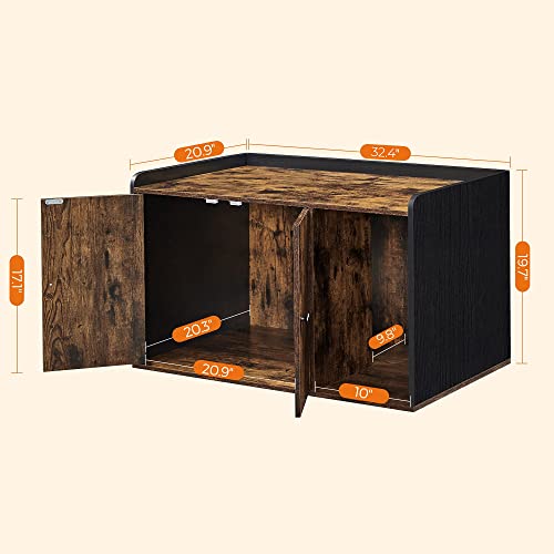FEANDREA Litter Box Enclosure, Cat Litter Box Furniture Hidden, with Front Entry, Modern Cat House for Indoor Cat, Kitty… - Image 6