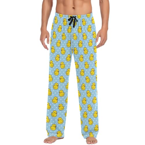 Cindly Men's Straight-Fit Pajama Pant Long Pj Bottoms Drawstring Lounge Sleep Pants with Pockets